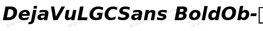 DejaVuLGCSans BoldOb字体转换